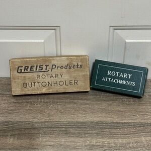 Sewing Machine Greist Rotary Attachments‎ 2 Box Lot Vintage Accessories